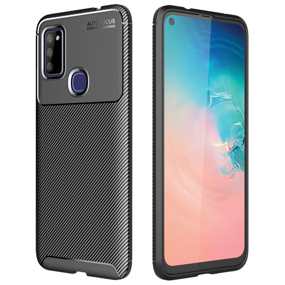 Husa Samsung Galaxy M51 TPU Carbon Fiber Neagra