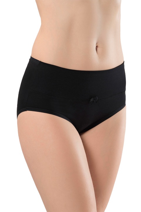 Set chilot clasic dama-2 perechi cu talie inalta, Turen, Negru