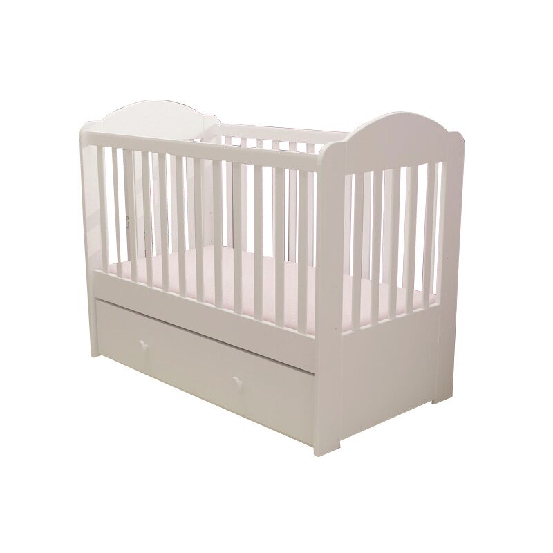 Patut cu sertar si leganare MyKids LUCKY alb 120x60