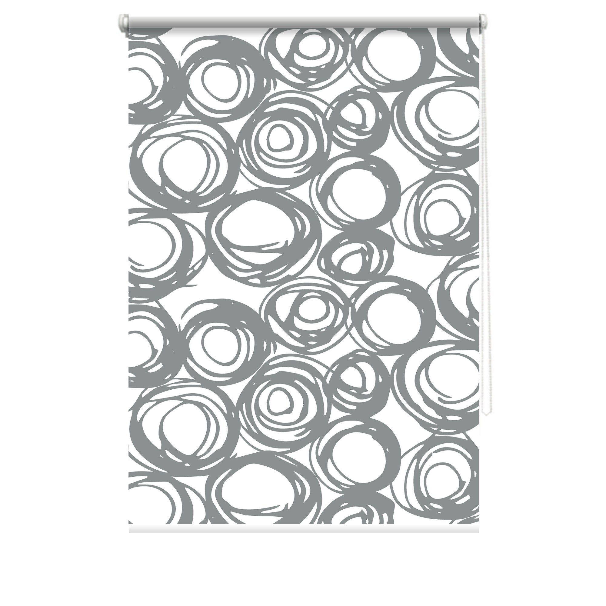 Rulou textil cu print, opac, verso alb, Neutral 2, multicolor, 80x150 cm