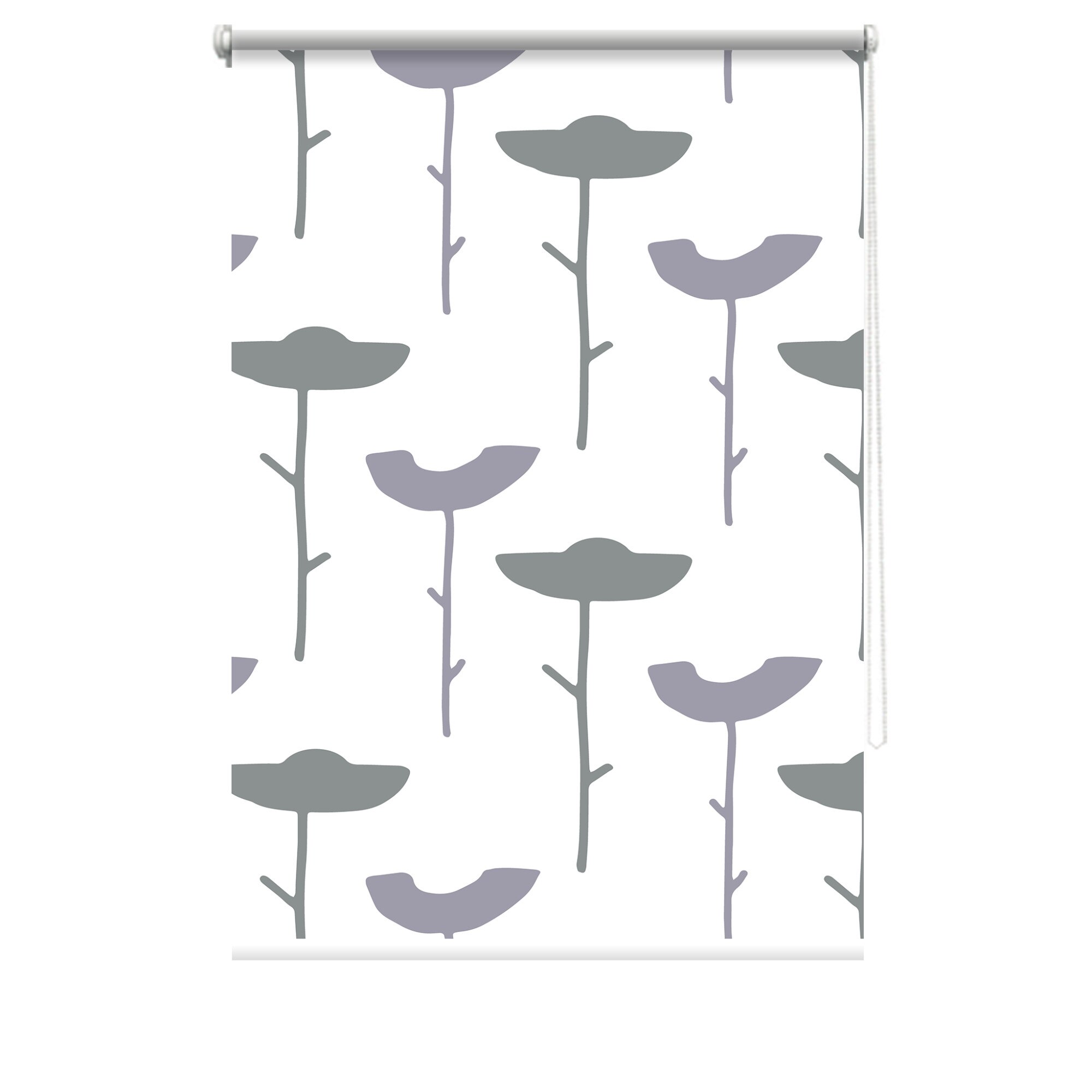 Rulou textil cu print, opac, verso alb, Neutral 13, multicolor, 80x150 cm