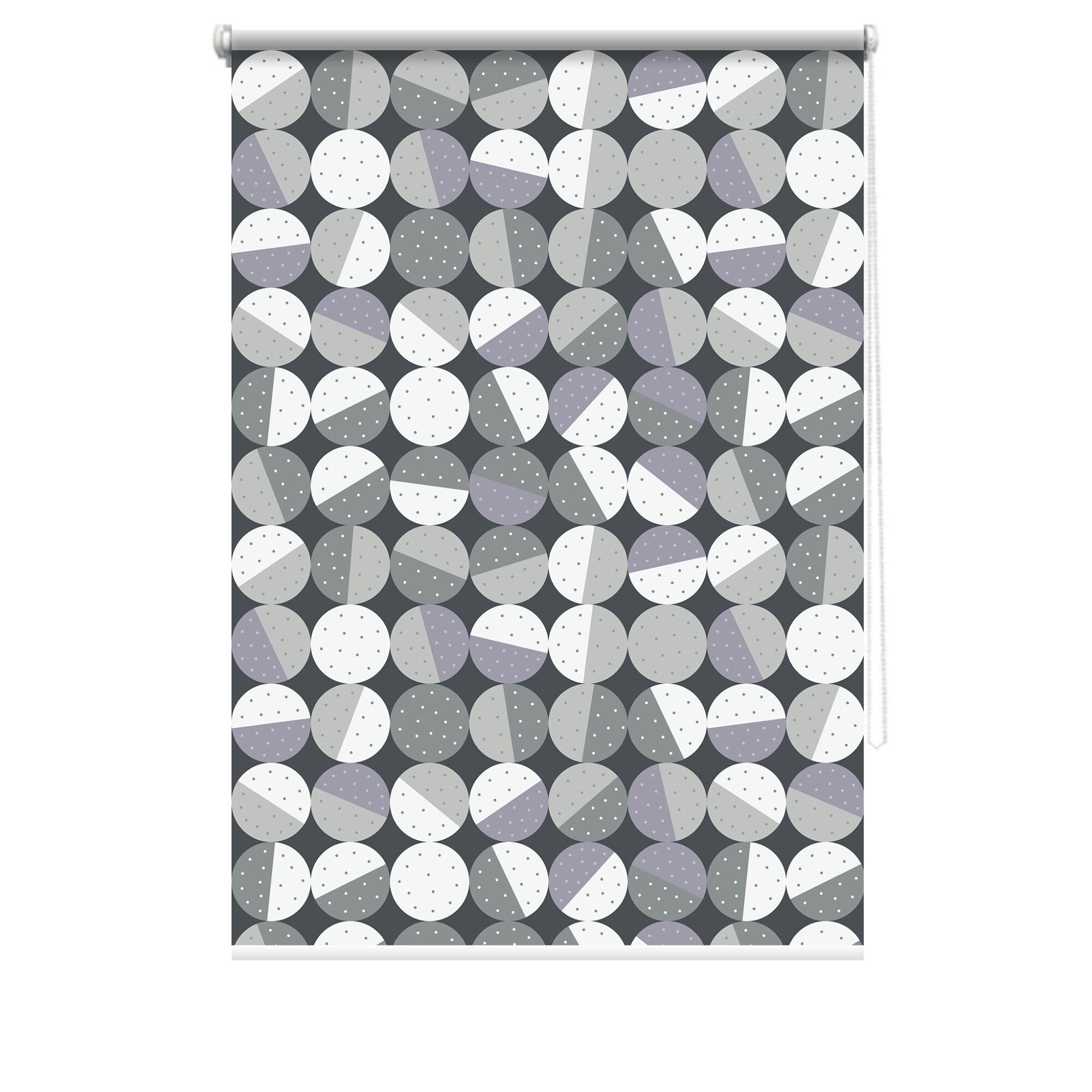 Rulou textil cu print, opac, verso alb, Neutral 7, multicolor, 62x150 cm