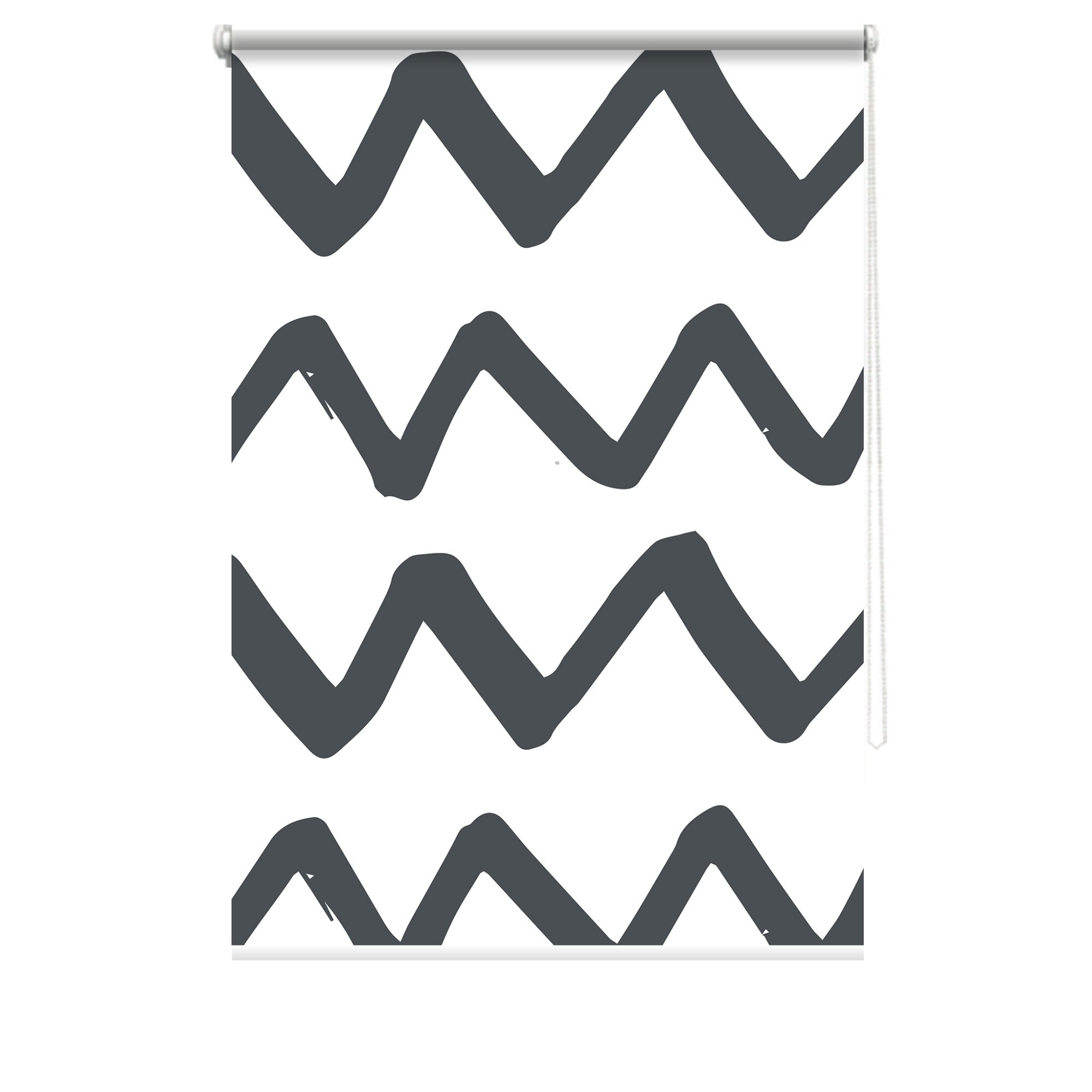 Rulou textil cu print, opac, verso alb, Neutral 6, multicolor, 80x150 cm