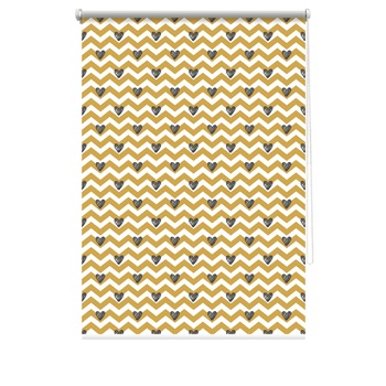 Rulou textil cu print, opac, verso alb, Inimi 5, multicolor, 62x150 cm Rulou textil cu print, opac, verso alb, Inimi 5, multicolor, 62x150 cm