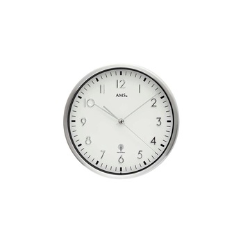 Ceas de perete AMS 5912, Quartz, Alb, Analogic, Modern Ceas de perete AMS 5912, Quartz, Alb, Analogic, Modern