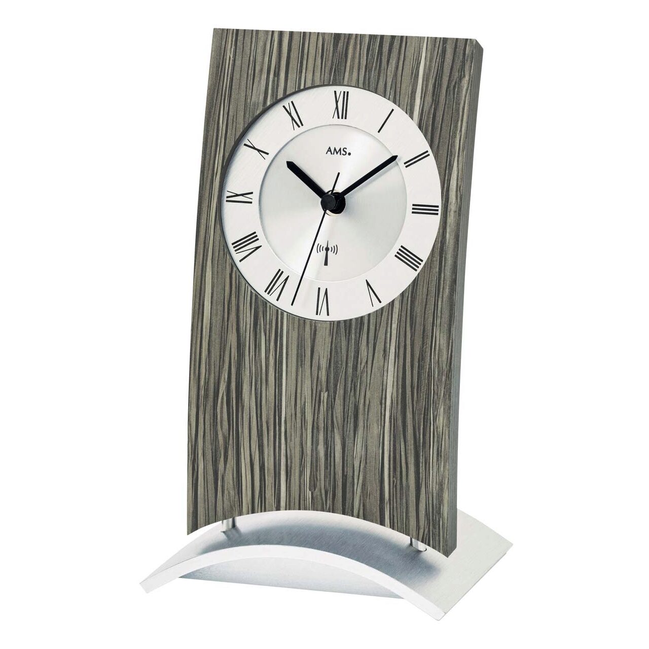 Ceas de masa AMS 5159, Quartz, Argintiu, Analogic, Modern