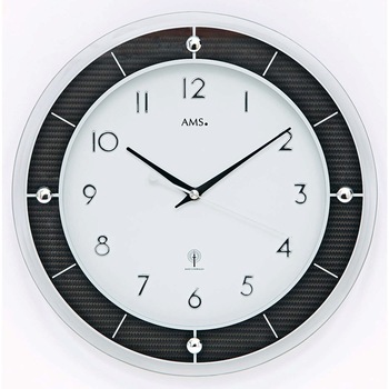 Ceas de perete AMS 5854, Quartz, Alb, Analogic, Modern Ceas de perete AMS 5854, Quartz, Alb, Analogic, Modern
