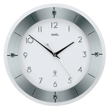Ceas de perete AMS 5848, Quartz, Alb, Analogic, Modern Ceas de perete AMS 5848, Quartz, Alb, Analogic, Modern