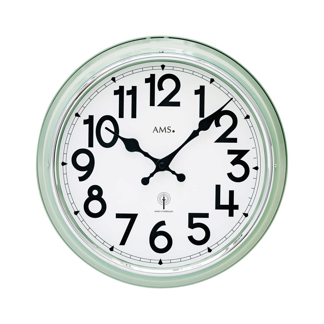 Ceas de perete AMS 5510, Quartz, Alb, Analogic, Modern