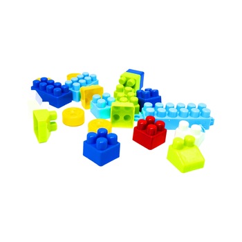 Set cuburi pentru construit cu saculet pentru depozitare, 320 piese, 20 mm, Multicolor, 3 ani + Set cuburi pentru construit cu saculet pentru depozitare, 320 piese, 20 mm, Multicolor, 3 ani +
