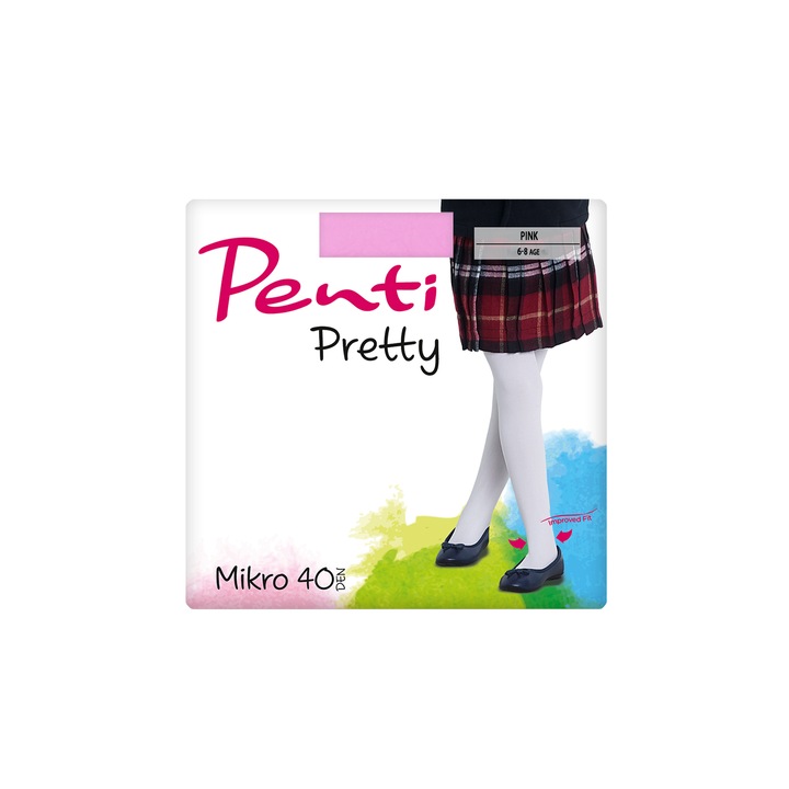 Детски чорапогащник Penti Pretty Micro 40, Розово
