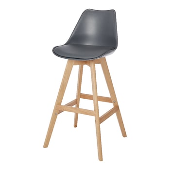 Scaun bar Urban Pitaya, cadru lemn, sezut cu spatar negru, 50 x 43 x 100 cm Scaun bar Urban Pitaya, cadru lemn, sezut cu spatar negru, 50 x 43 x 100 cm