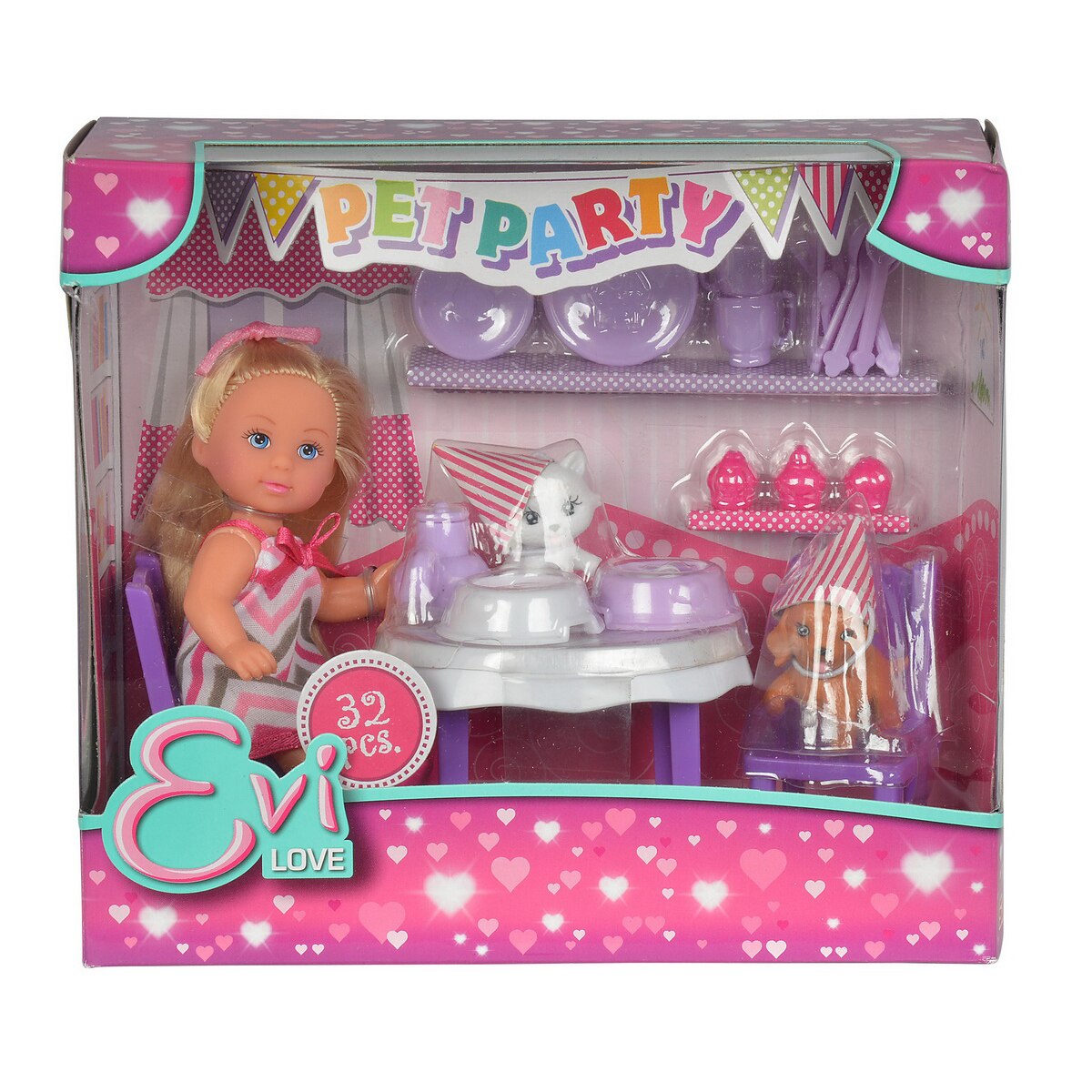 Set de joaca Evi Love - Petrecerea animalutelor, 12 cm