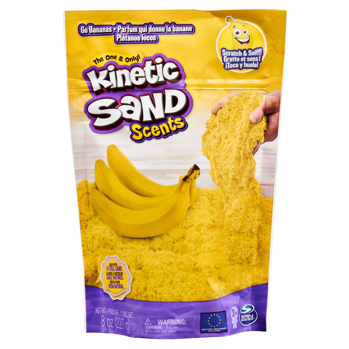 Rezerva Kinetic Sand Scents - Go bananas, nisip parfumat, 227g
