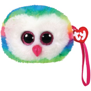 Gentuta de mana din plus TY - Bufnita multicolora, 10 cm Gentuta de mana din plus TY - Bufnita multicolora, 10 cm