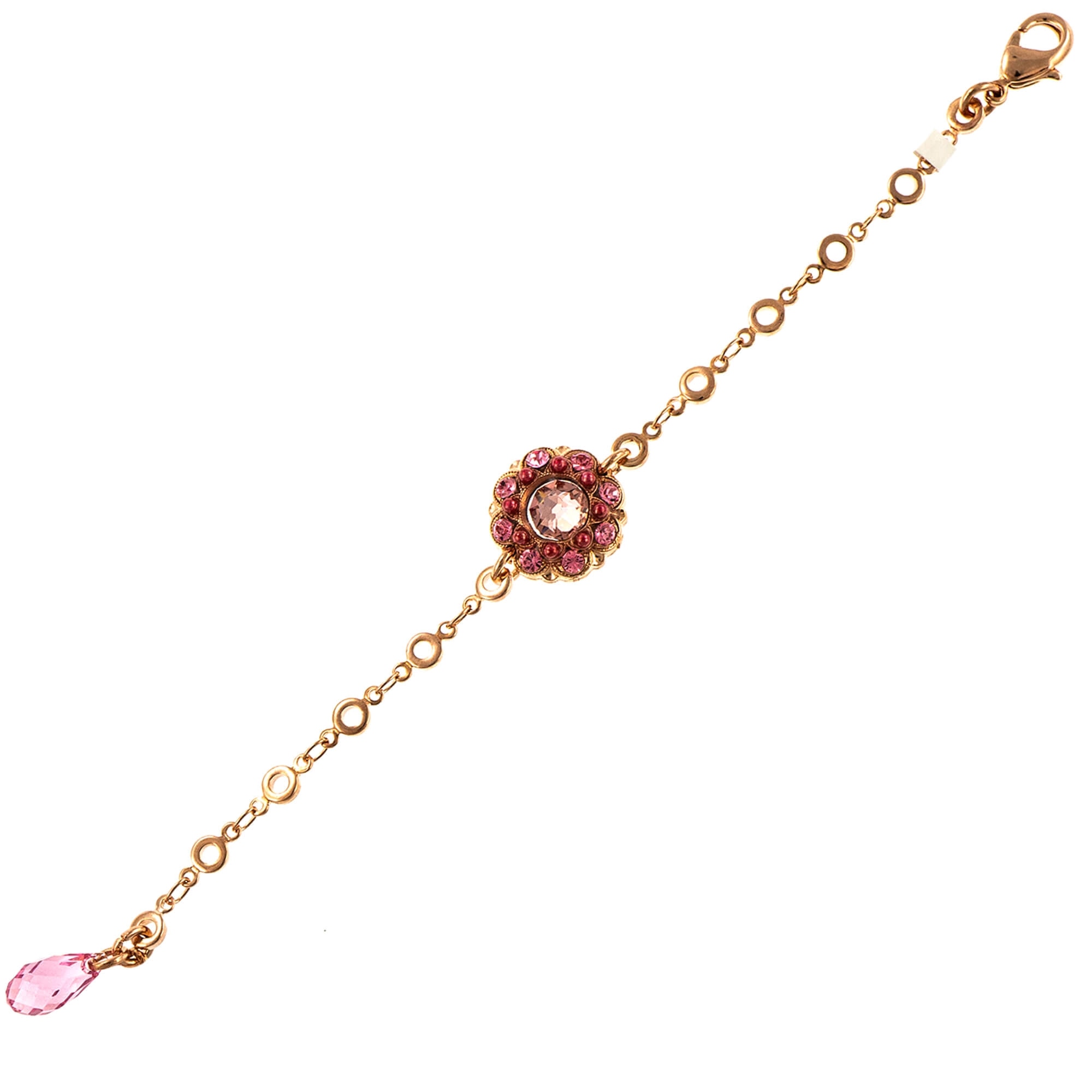 Bratara placata cu Aur roz de 24K, Cristale, Antigua by Roxannes - Mariana Jewellery, Roz 4417/1-223-1RG