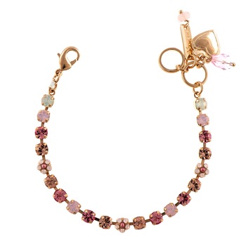 Bratara placata cu Aur roz de 24K, Cristale, Antigua by Roxannes - Mariana Jewellery, Roz 4008-223-1RG Bratara placata cu Aur roz de 24K, Cristale, Antigua by Roxannes - Mariana Jewellery, Roz 4008-223-1RG