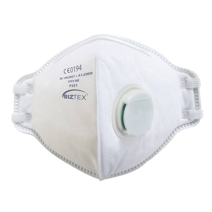 Set 20 buc Masca de protectie respiratorie cu supapa FFP3 Dolomite Fold Flat Respirator P351 PortWest