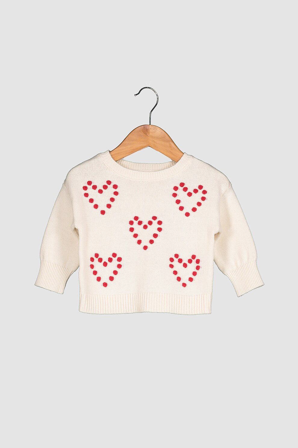 GAP, Pulover cu imprimeu cu inimi, Crem