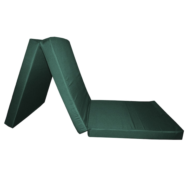 Összehajtható matrac 190x60x7 cm, sötétzöld