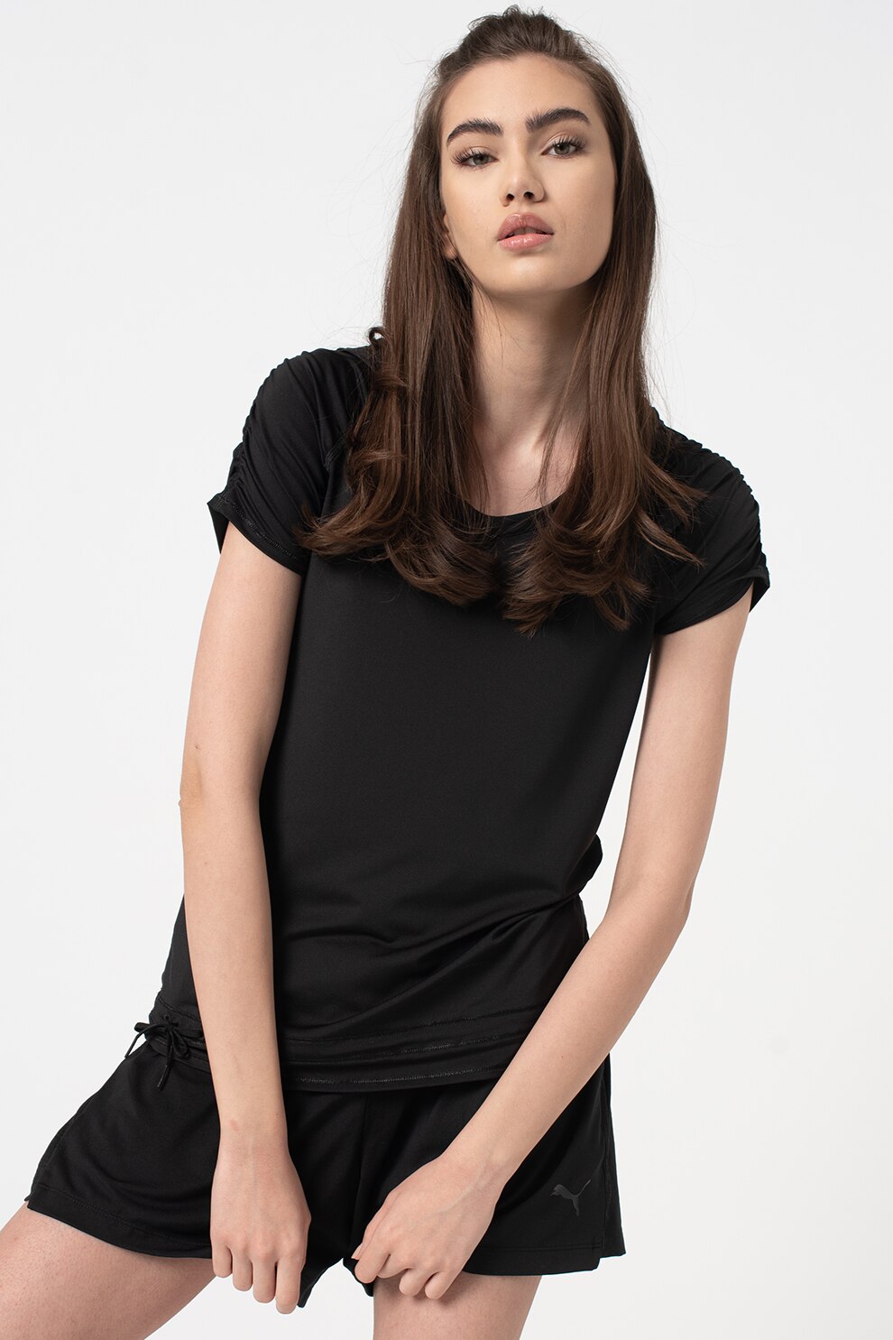 Puma, Tricou cu decolteu la baza gatului, Negru