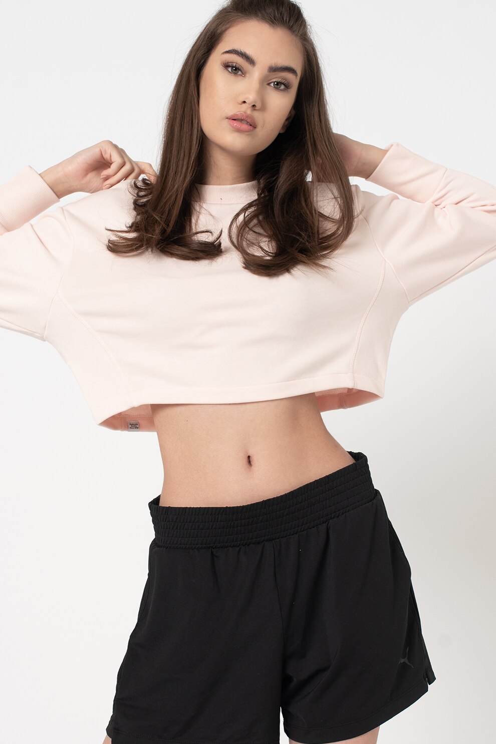Puma, Bluza sport crop Rebel Crew, Piersica