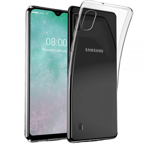 Spate din silicon Ultra Slim pentru Samsung Galaxy A10, transparent, 0,5 mm