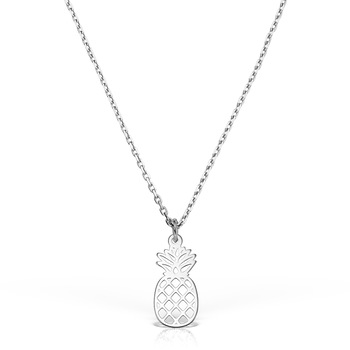 Colier Argint 925 placat cu rodiu cu pandantiv - Ananas Colier Argint 925 placat cu rodiu cu pandantiv - Ananas