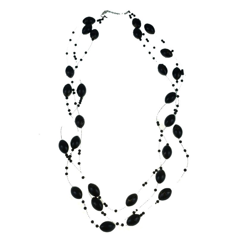 Colier din perle artificiale pentru dama Mini junior GB-20, Negru