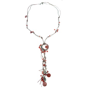 Colier din margele pentru dama Mini junior GB-23, Rosu Colier din margele pentru dama Mini junior GB-23, Rosu