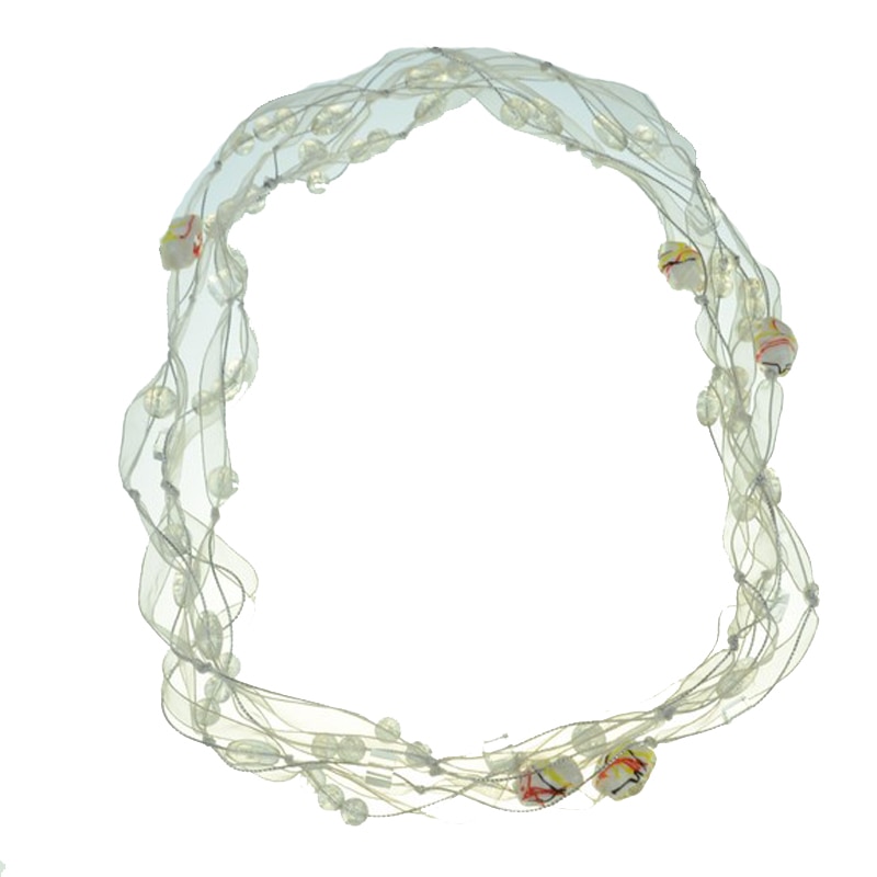 Colier din margele pentru dama Mini junior GB-18, Crem