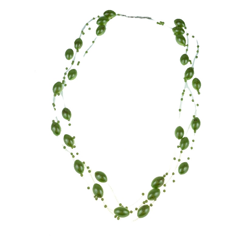 Colier din perle artificiale pentru dama Mini Junior GB-30, Verde