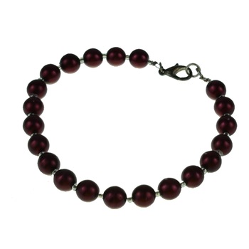 Bratara din perle artificiale Mini Junior GB-5, Visiniu Bratara din perle artificiale Mini Junior GB-5, Visiniu