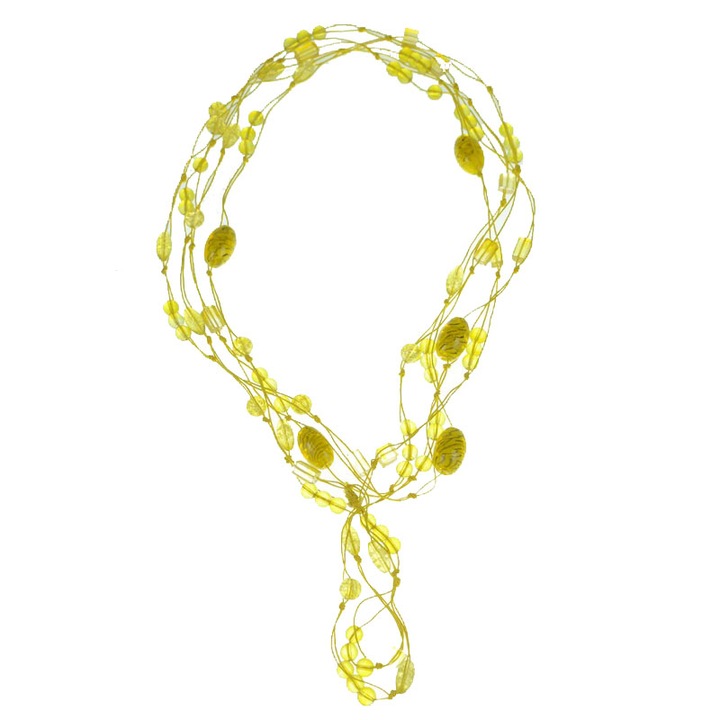 Дамско колие от мъниста Mini junior GB-24, Жълто