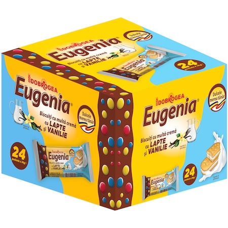 Biscuiti Eugenia cu crema lapte si vanilie 24x36g, 864g