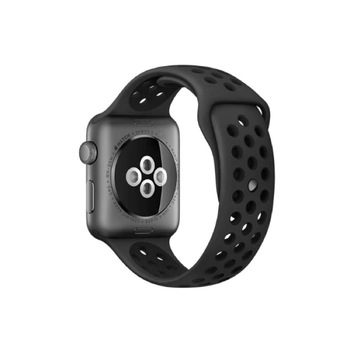 Curea sport din silicon cu perforatii pentru Apple Watch 42/44 mm Black Curea sport din silicon cu perforatii pentru Apple Watch 42/44 mm Black