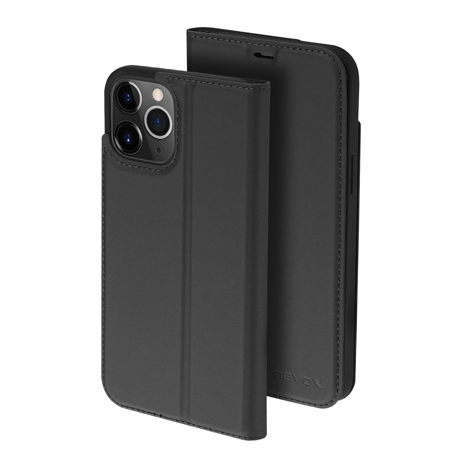 Husa book Nevox Vario pentru Apple iPhone 12 Pro / iPhone 12, Basalt Grey