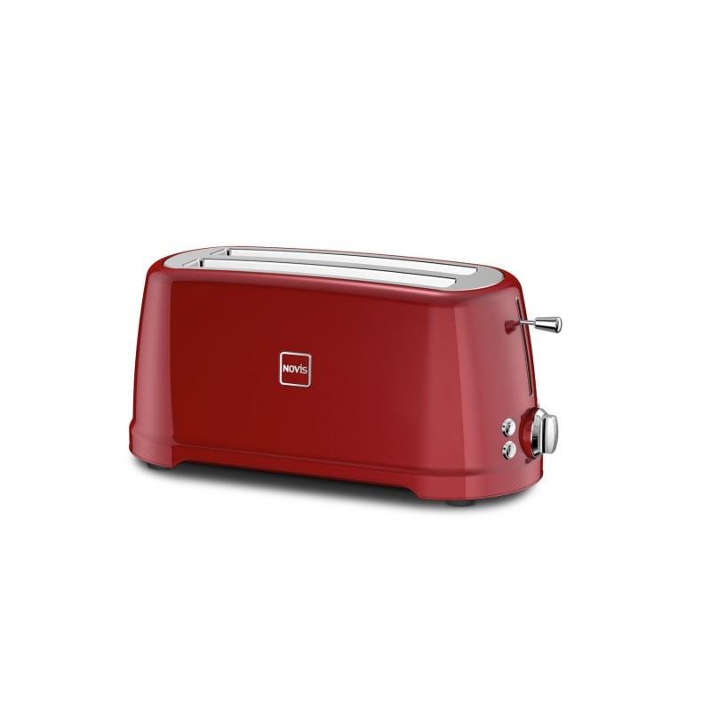 Prajitor de paine Novis, Toaster T4, pentru baghete si felii de paine, capacitate 4 felii, sistem extra-lift, putere 1600 W, centrare automata, 7 trepte de incalzire, design elegant, rosu