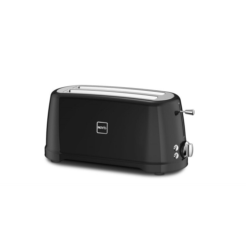 Prajitor de paine Novis, Toaster T4, pentru baghete si felii de paine, capacitate 4 felii, sistem extra-lift, putere 1600 W, centrare automata, 7 trepte de incalzire, design elegant, negru