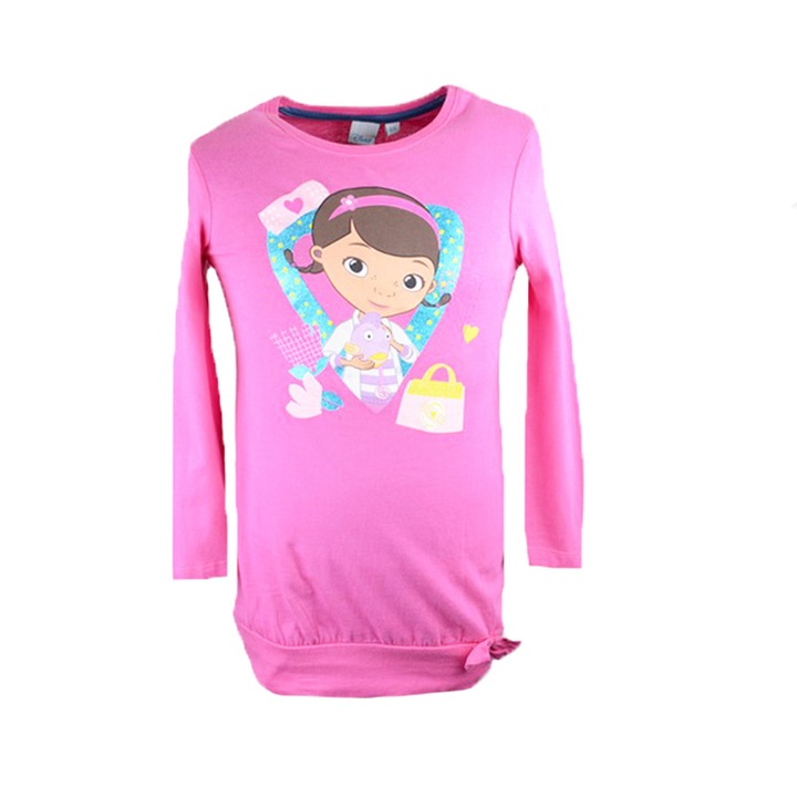Bluza cu maneca lunga pentru fete Sun City Doc. McStuffins HO1323-1, Roz