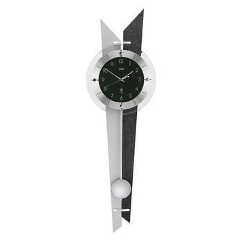 Ceas de perete AMS 5253, Quartz, Negru, Analogic, Modern Ceas de perete AMS 5253, Quartz, Negru, Analogic, Modern