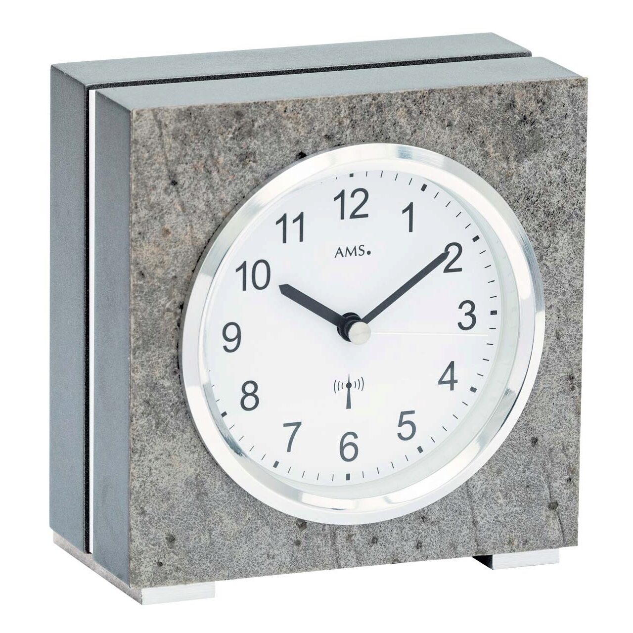 Ceas de masa AMS 5156, Quartz, Alb, Analogic, Clasic