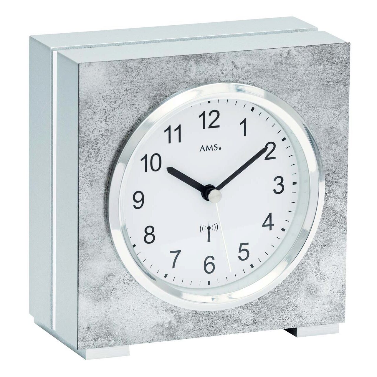 Ceas de masa AMS 5155, Quartz, Alb, Analogic, Modern