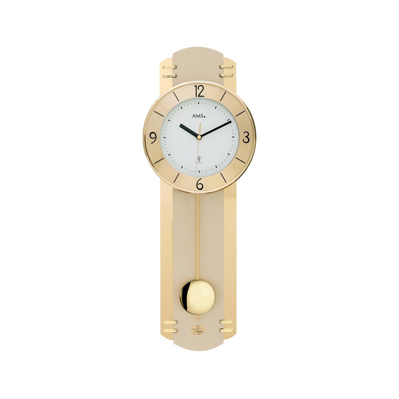 Ceas de perete AMS 5293, Quartz, Alb, Analogic, Modern