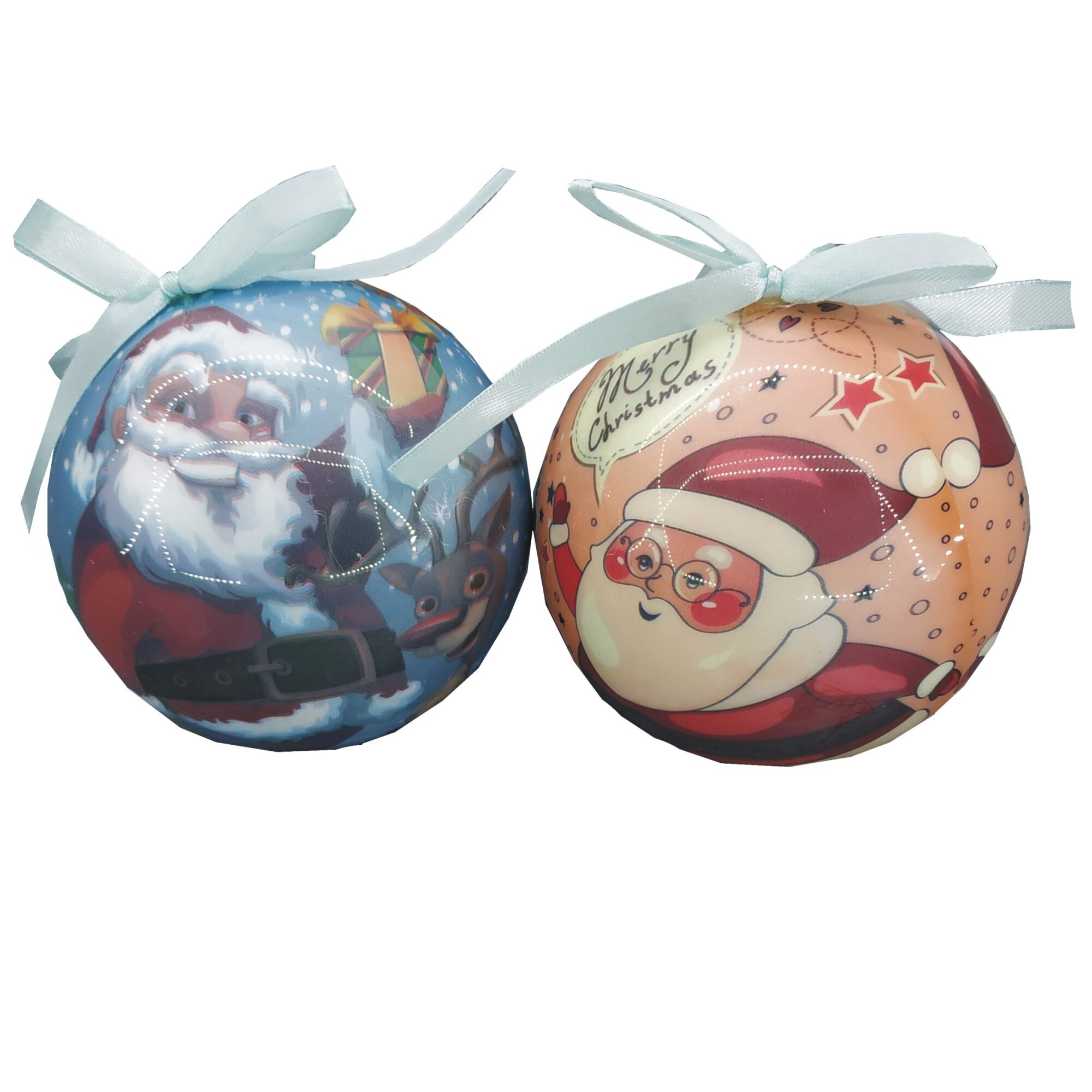 Set 2 globuri Craciun, ClauM, ABS lucios, 11-2/12