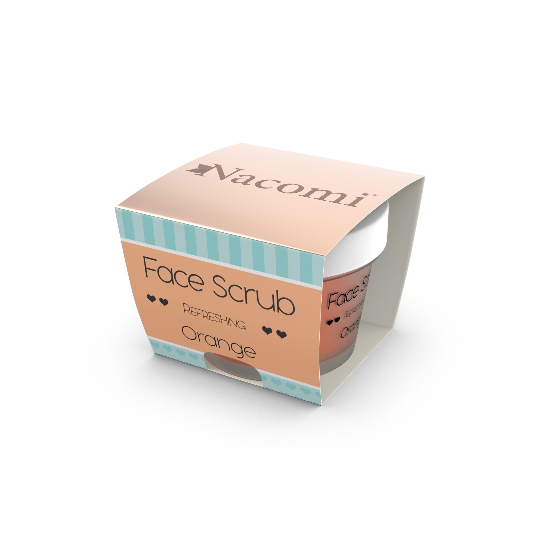 Scrub pentru revigorarea fetei si a buzelor, Nacomi, portocale, 80 g