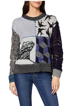 Pulover, Desigual, Gri Pulover, Desigual, Gri