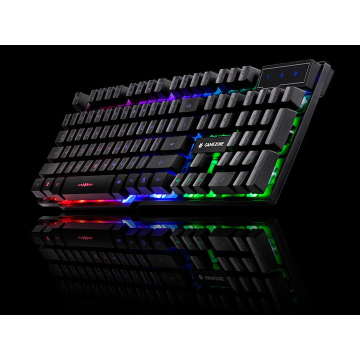 Клавиатура Tracer LoCCar, мултимедийна, RGB подсветка, черен цвят, 1.3m кабел
