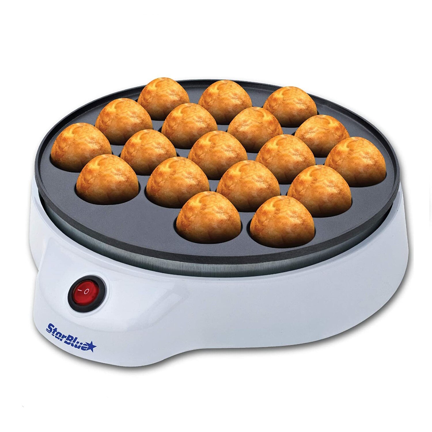 Aparat electric pentru takoyaki StarBlue, 230V, 50/60Hz, 650W, Alb