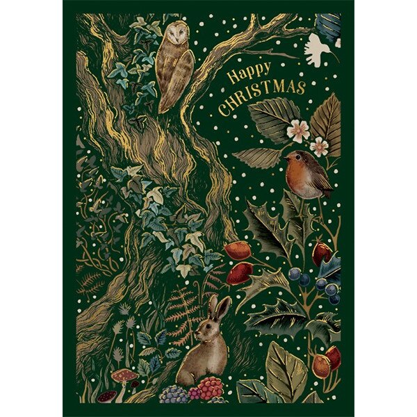 Felicitare - Happy Christmas - Cute Animals, Multicolor, Standard, Carton